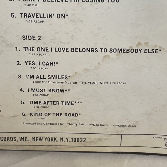 Jack Jones – My Kind Of Town (Vinyl, 1965) Kapp Records KS 3433 VG+ LP Record - Picture 5 of 10